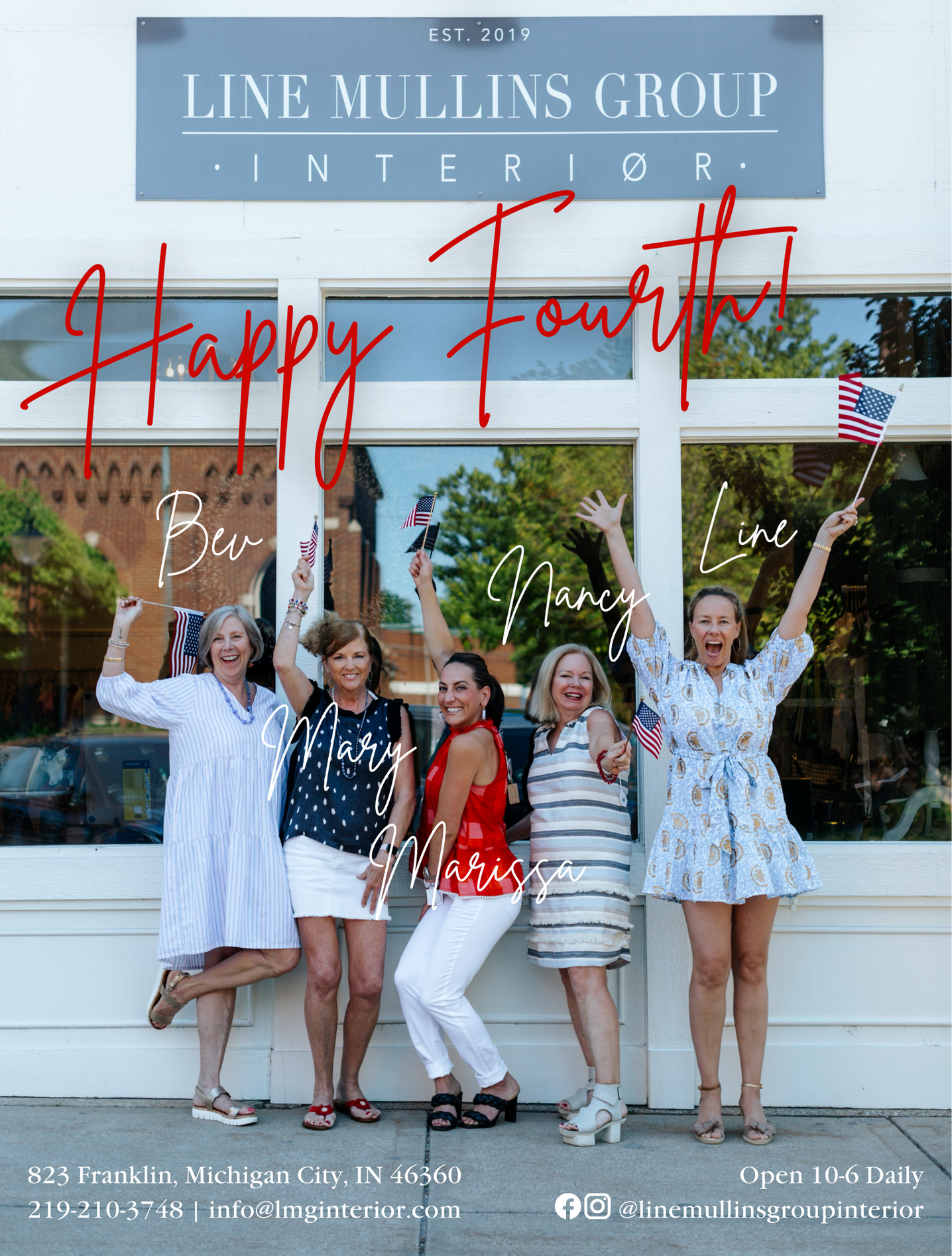 Happy Fourth of July from Bev, Mary, Marissa, Nancy, and Line!